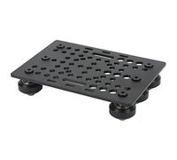 Placca portale in alluminio a V da 20 mm a 80 mm universale nero anodizzato stampante 3D con puleggia da 0,8 a 3,1 pollici stampante 3D CNC (puleggia nera)