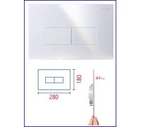 placca Pucci Eco Linea per cassetta di scarico wc incasso bianca vaschetta water