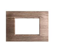 PLACCA QUADRATA 3P LEGNO SCURO