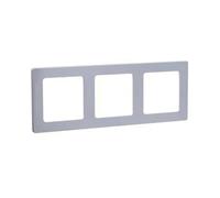 Placca quadrata bianca in plastica per montaggio a parete, ideale per collegamenti a 3 vie. Ideale per progetti di illuminazione e distribuzione elettrica, unendo efficienza con il design.