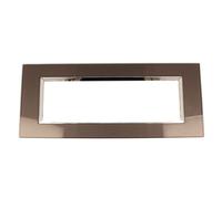 Placca Quadrata Effetto Vetro MBL 7M Grigio Compatibile Bticino Living