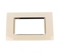 Placca Quadrata In Vetro Temperato MBL 4M Bianco Compatibile Bticino Living BLN8
