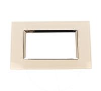 Placca Quadrata In Vetro Temperato MBL 4M Bianco Compatibile Bticino Living BLN8