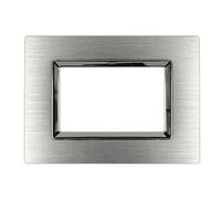 Placca Reflex in metallo satinato compatibile con BTicino Matix