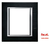 Placca rettangolare Axolute 3+3 moduli BTICINO HA4826XS antracite spazzolata