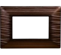 PLACCA SATINATA COMPATIBILE CON SERIE BTICINO MATIX 3-4-6 MODULI COLORI ASSORTITI (3 MODULI, BRONZO)