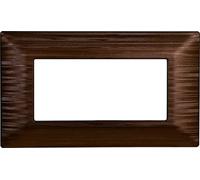 PLACCA SATINATA COMPATIBILE CON SERIE BTICINO MATIX 3-4-6 MODULI COLORI ASSORTITI (4 MODULI, BRONZO)