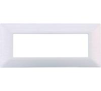 PLACCA SATINATA COMPATIBILE CON SERIE BTICINO MATIX 3-4-6 MODULI COLORI ASSORTITI (6 MODULI, BIANCO)