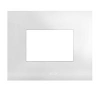 Ave Placca Serie Smart44 in Metallo 3 Moduli Bianco Lucido