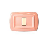 Placca serie Tondo', 1 modulo, plastica, arancione pastello, compatibile con BTicino Magic - Elettrocanali ECL2591PO