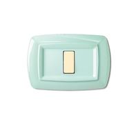 Placca serie Tondo', 1 modulo, plastica, verde pastello, compatibile con BTicino Magic - Elettrocanali ECL2591PG