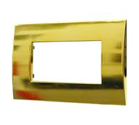 Placca serie Venus, 4 moduli, plastica, oro lucido, compatibile con Vimar Arke' - Ettroit VA83412