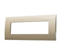 Placca serie Venus, 7 moduli, plastica, bronzo, compatibile con Vimar Arke' - Ettroit VA83710