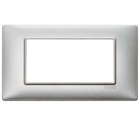 Placca silver 4 moduli Vimar Plana 14654.27
