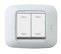 PLACCA SINGOLA 2 MODULI PER SCATOLA TONDA O QUADRATA SERIE YES