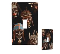 Placca singola per interruttore della luce a levetta africana etnica tribale placca da parete interruttore a levetta singola piastra decorativa 1 gang copri interruttore a parete, dimensioni standard
