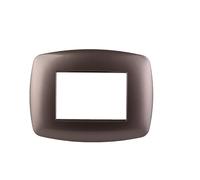PLACCA SLIM 3P ACCIAIO BRONZO