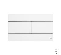 PLACCA SLIM DUAL Bianco Cassette Scarico Incasso Placche Canotti