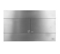 PLACCA SLIM INOX SPAZZOLATO DOPPIO TASTO PER CASSETTA OLI 057141