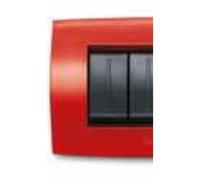PLACCA SOFT METALLO 4 MODULI, ROSSO - ABB SACE 2CSE0420SFZ
