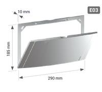 Placca Sportello Magnetico 290x185mm Silver E03 TECO KPLE0301800