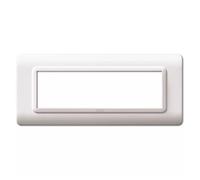 Placca Ave tecnopolimero Sistema 44 Bianco cornice bianca 7 moduli 44PY07B