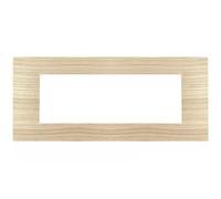 Placca 7 moduli legno abete CHIARO COMPATIBILE Vimar Plana 14657.32