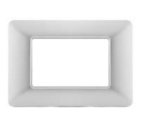 PLACCA TECNOPOLIMERI ARGENTO 3 POSTI COMPATIBILE MATIX MAPT3P-MAPJOY-P5003-AR MAPAM