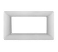 PLACCA TECNOPOLIMERI ARGENTO 4 POSTI COMPATIBILE MATIX MAPT4P-MAPJOY-P5004-AR MAPAM
