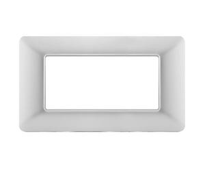 PLACCA TECNOPOLIMERI ARGENTO 4 POSTI COMPATIBILE MATIX MAPT4P-MAPJOY-P5004-AR MAPAM