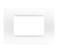 PLACCA TECNOPOLIMERI BIANCA 3 POSTI COMPATIBILE LIVING MAPL3P-MAPART-P8003-BI MAPAM