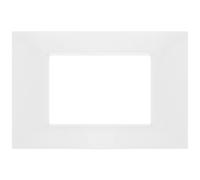 PLACCA TECNOPOLIMERI BIANCA 3 POSTI VP42 COMPATIBILE VIMAR PLANA VP42-P3-ECO27277 ECOVA