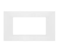PLACCA TECNOPOLIMERI BIANCA 4 POSTI VP42 COMPATIBILE VIMAR PLANA VP42-P4-ECO27295 ECOVA