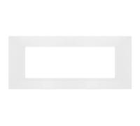 PLACCA TECNOPOLIMERI BIANCA 7 POSTI VP42 COMPATIBILE VIMAR PLANA VP42-P7-ECO27313 ECOVA