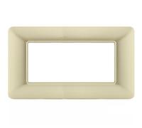 PLACCA TECNOPOLIMERI CHAMPAGNE 4 POSTI COMPATIBILE MATIX MAPT4P-MAPJOY-P5004-CH MAPAM