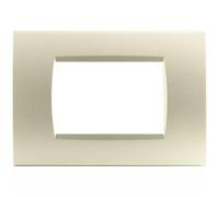 PLACCA TECNOPOLIMERI CHANPAGNE 3 POSTI COMPATIBILE LIVING MAPL3P-MAP8003-11 MAPAM