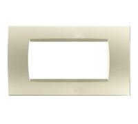 PLACCA TECNOPOLIMERI CHANPAGNE 4 POSTI COMPATIBILE LIVING MAPL4P-MAP8004-11 MAPAM
