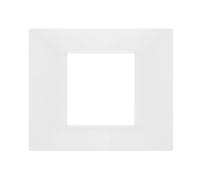 PLACCA TECNOPOLIMERI GEM BIANCA 2 POSTI COMPATIBILE PLANA MAPP2P-MAPGEM-P6002-BI MAPAM