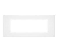 PLACCA TECNOPOLIMERI GEM BIANCO SPAZZOLATO 7 POSTI COMPATIBILE PLANA MAPP7P-MAPGEM-P6007SP-BI MAPAM