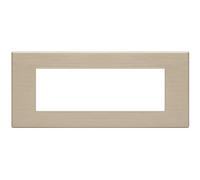 PLACCA TECNOPOLIMERI GEM CHAMPAGNE SPAZZOLATO 7 POSTI COMPATIBILE PLANA MAPP7P-MAPGEM-P6007SP-CH MAPAM
