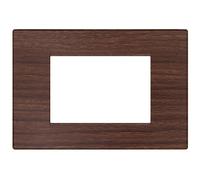 PLACCA TECNOPOLIMERI GEM CILIEGIO SPAZZOLATO 3 POSTI COMPATIBILE PLANA MAPP3P-MAPGEM-P6003SP-CI MAPAM