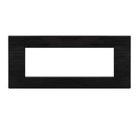 PLACCA TECNOPOLIMERI GEM NERO SPAZZOLATO 7 POSTI COMPATIBILE PLANA MAPP7P-MAPM6007SL-2 MAPAM