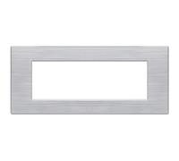 PLACCA TECNOPOLIMERI GEM SILVER SPAZZOLATO 7 POSTI COMPATIBILE PLANA MAPP7P-MAPGEM-P6007SP-SI MAPAM