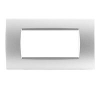PLACCA TECNOPOLIMERI GRIGIO CHIARO 4 POSTI COMPATIBILE LIVING MAPL4P-MAPART-P8004-GC MAPAM