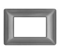PLACCA TECNOPOLIMERI GRIGIO SCURO 3 POSTI COMPATIBILE MATIX MAPT3P-MAPJOY-P5003-GS MAPAM