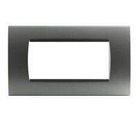 PLACCA TECNOPOLIMERI GRIGIO SCURO 4 POSTI COMPATIBILE LIVING MAPL4P-MAPART-P8004-GS MAPAM