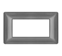PLACCA TECNOPOLIMERI GRIGIO SCURO 4 POSTI COMPATIBILE MATIX MAPT4P-MAPJOY-P5004-GS MAPAM