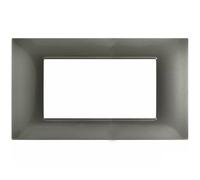 PLACCA TECNOPOLIMERI GRIGIO SCURO 4 POSTI COMPATIBILE PLANA MAPP4P-MAPGEM-P6004-GS MAPAM