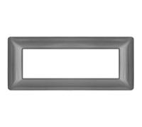 PLACCA TECNOPOLIMERI GRIGIO SCURO 6 POSTI COMPATIBILE MATIX MAPT6P-MAPJOY-P5006-GS MAPAM