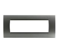 PLACCA TECNOPOLIMERI GRIGIO SCURO 7 POSTI COMPATIBILE LIVING MAPL7P-MAPART-P8007-GS MAPAM